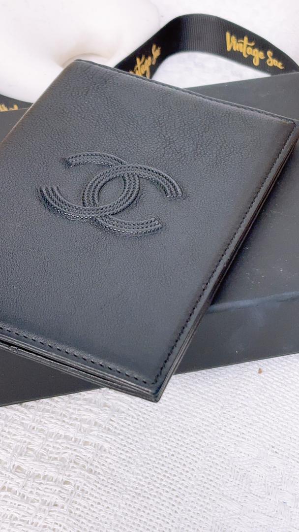 Chanel Black Calfskin Timeless Passport Holder
