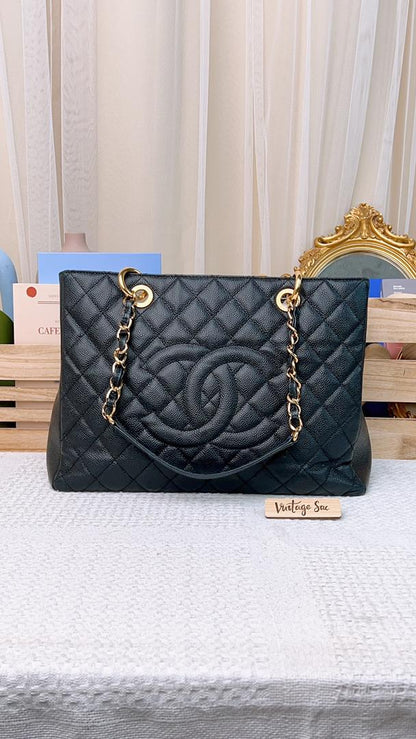 Chanel Black Caviar GST GHW