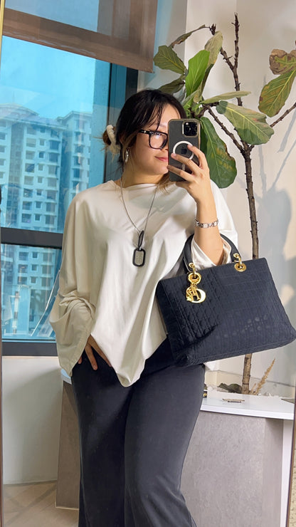 Dior Black Canvas Vintage Lady Dior