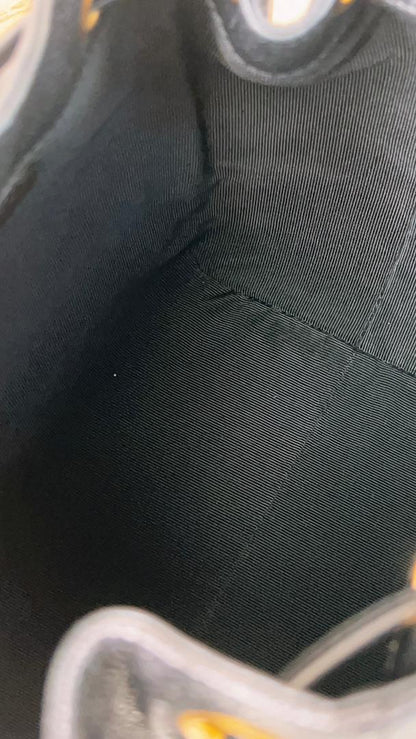 Chanel Black Caviar Vintage Drawstring Bucket Bag (GHW)