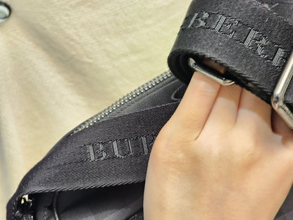 Burberry Nylon Smoked Check Messenger Bag