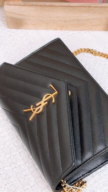 YSL Black Small Envelope WOC (GHW)