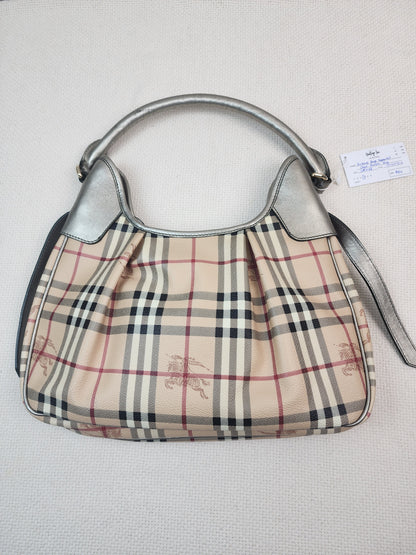 Burberry Beige Haymarket Check Shoulder Bag
