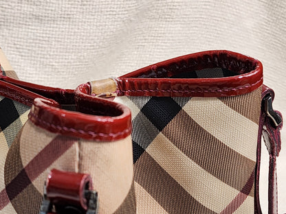 Burberry Red / Beige House Check PVC Cantebury Tote
