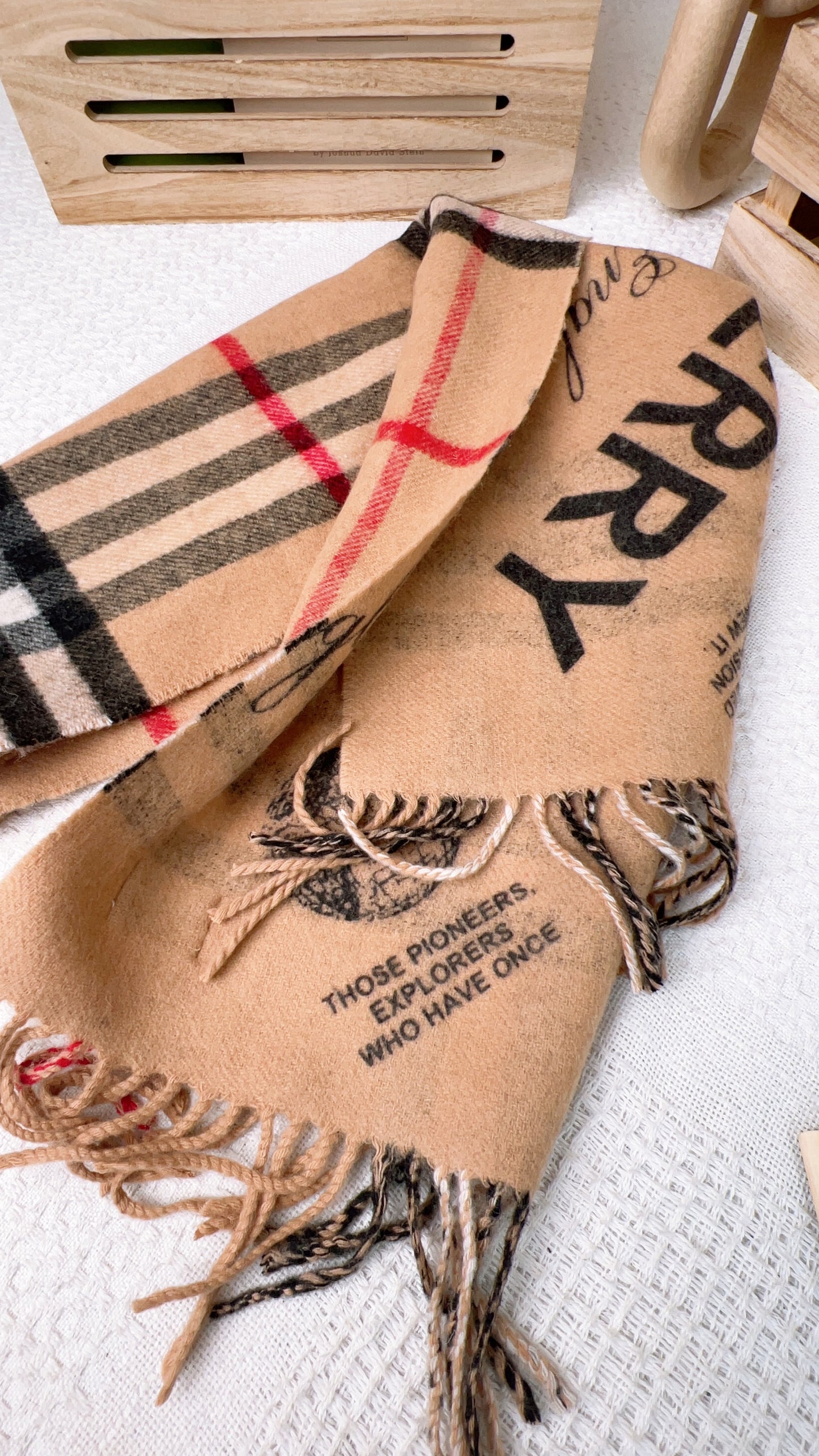 Burberry Check Cashmere Scarf