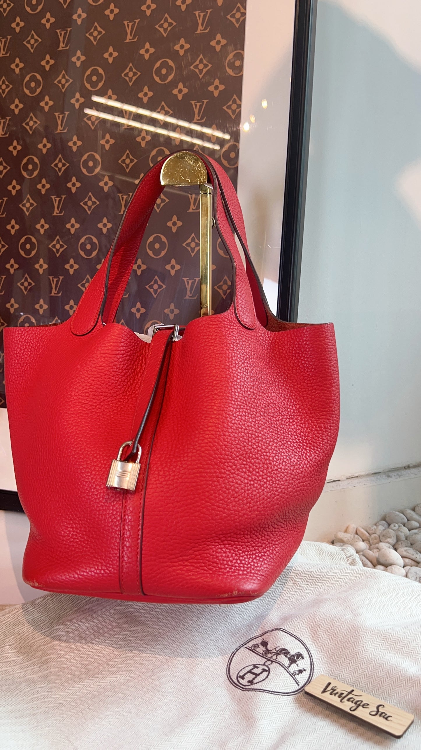 Hermes Picotin 22 in Red Clemence