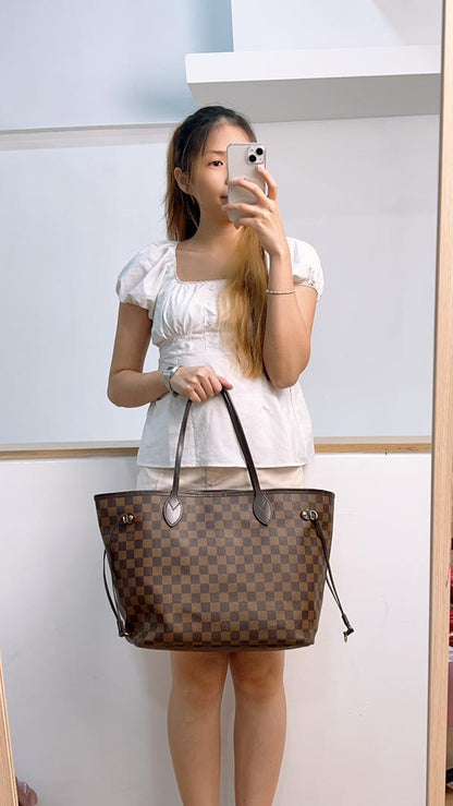 LV Damier Ebene Neverfull MM