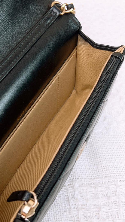 Chanel Black Mini Pearl Crush Woc (GHW)