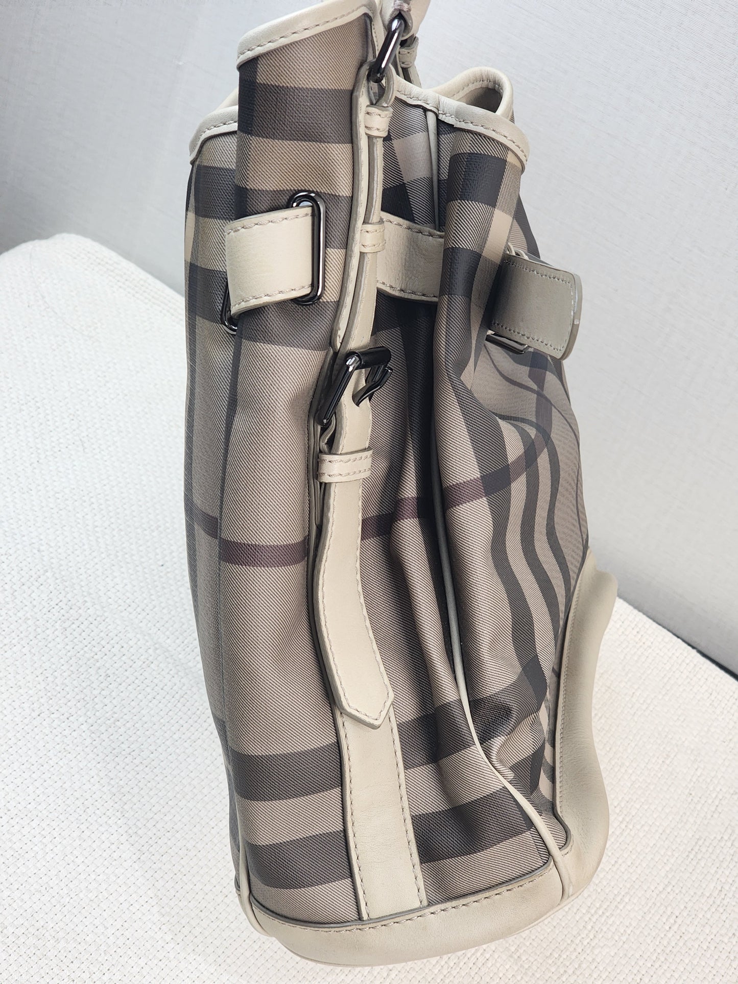 Burberry Smoked Check Walder Hobo Bag
