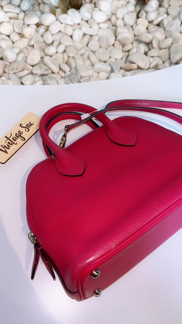 Hermes Rose Pourpre Mini Bolide (PHW)