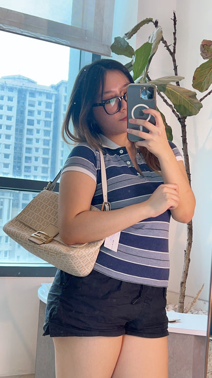 Fendi Mamma Baguette Beige x White GHW