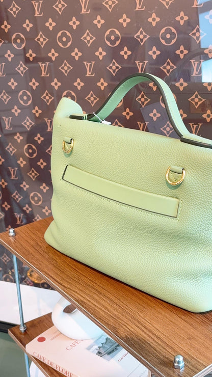 Hermes Vert Criquet / Bamboo Taurillon Maurice 2424 Bag 29cm (GHW)