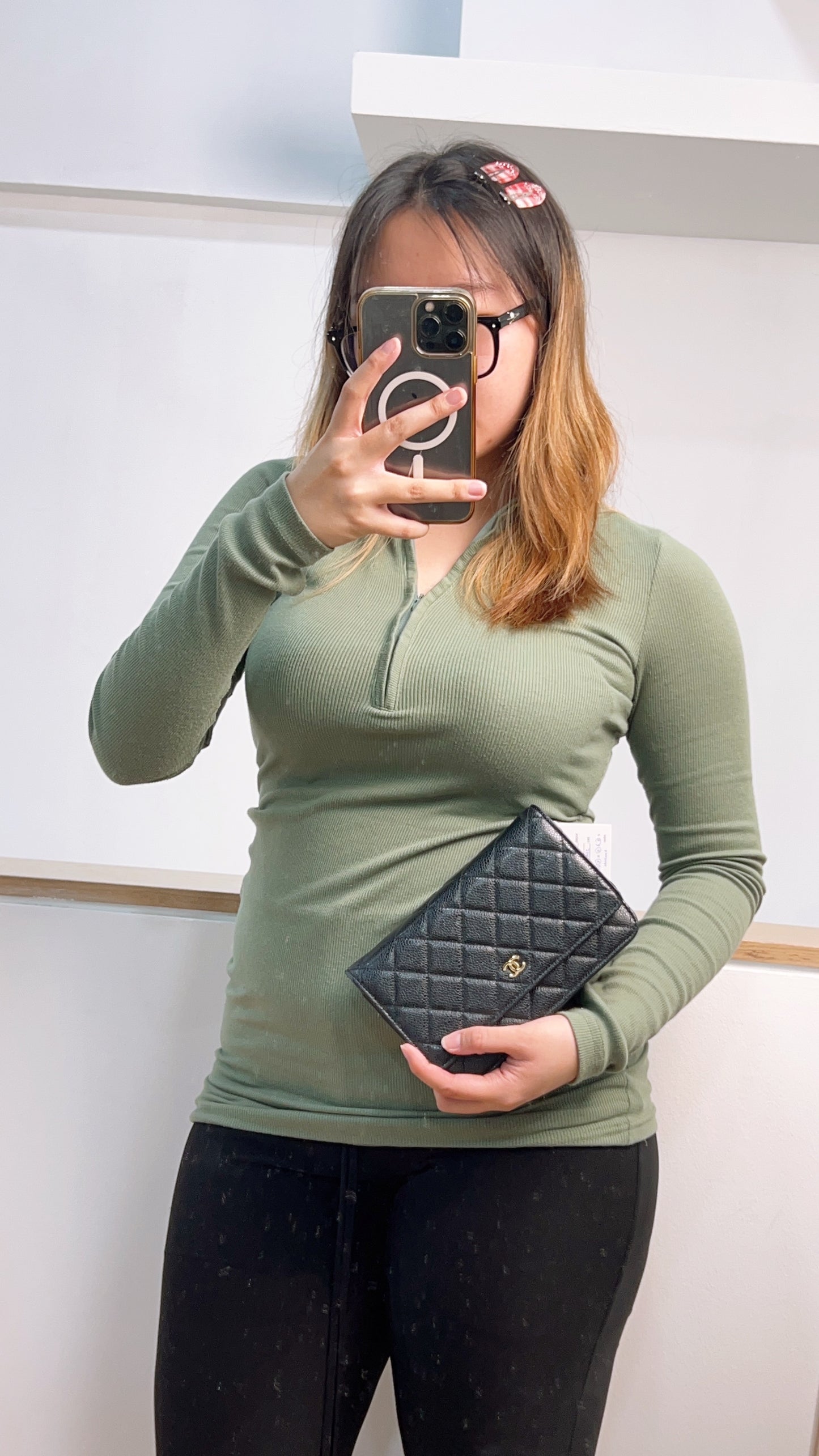 Chanel Black Caviar Classic WOC GHW