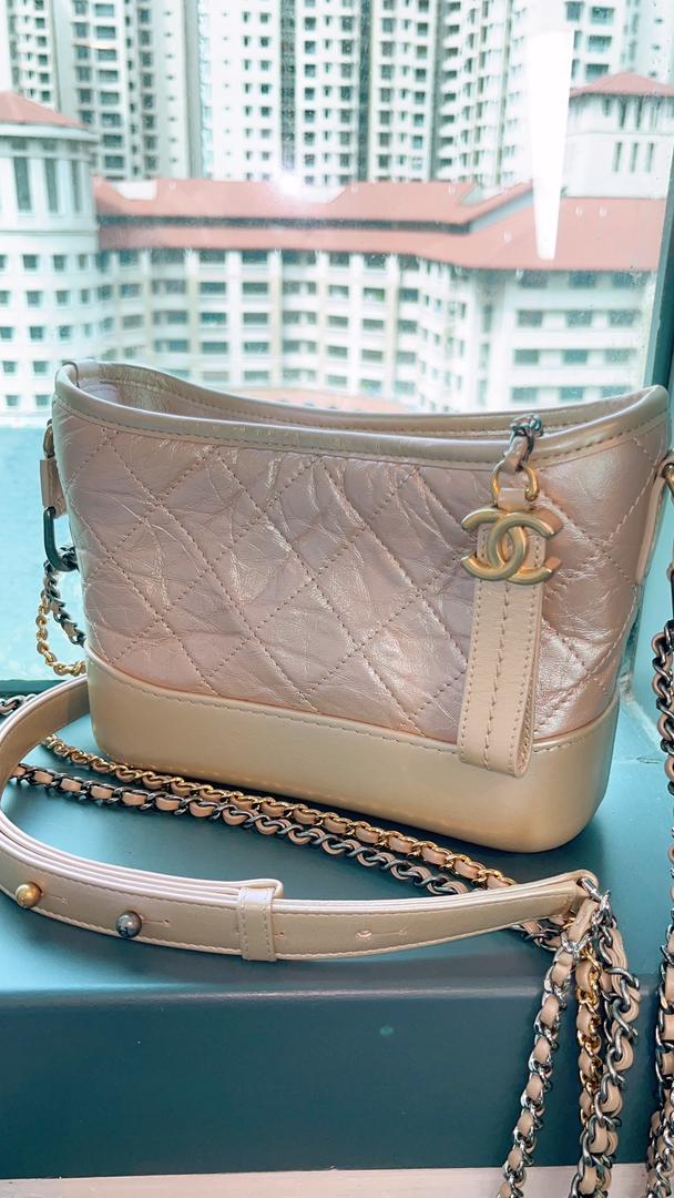 Chanel Champagne Small Gabrielle Hobo