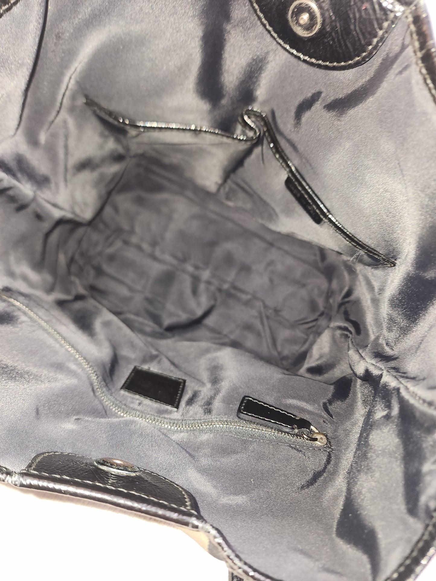 Burberry Black Nylon Beat Check Victoria Tote