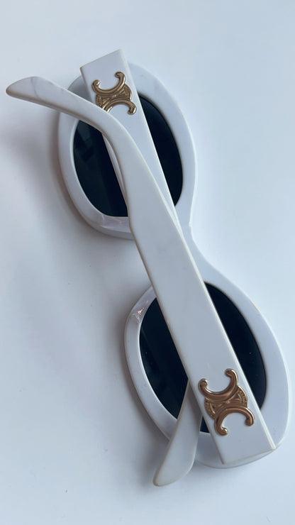 Celine Marble White Triomphe Sunglasses