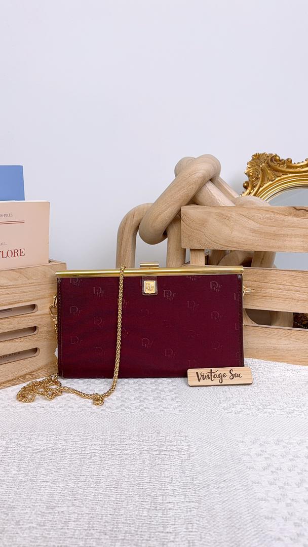 Dior Burgundy Diorissimo French Clutch