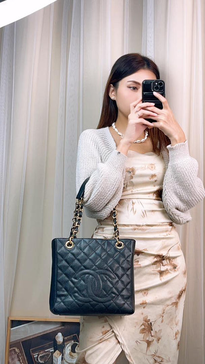 Chanel Black Caviar PST GHW
