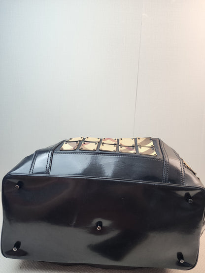 Burberry Nova Check Studded Warrior Armour Hobo Bag