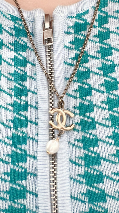 Chanel Gold Diamante CC Necklace