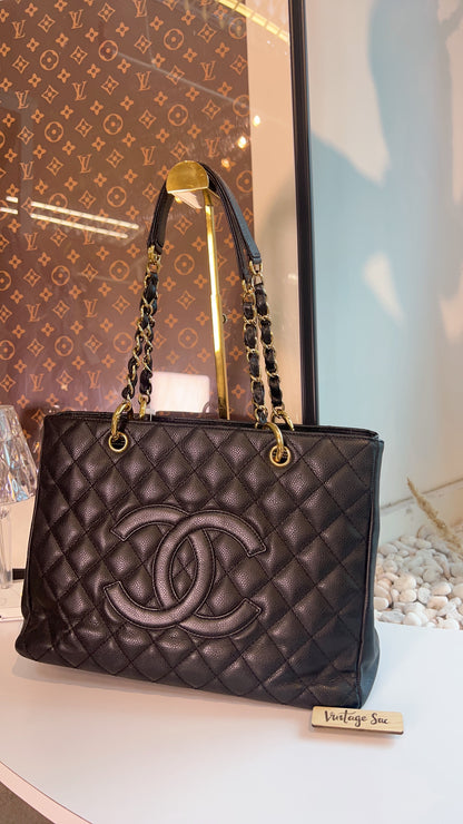 Chanel Black Caviar GST GHW