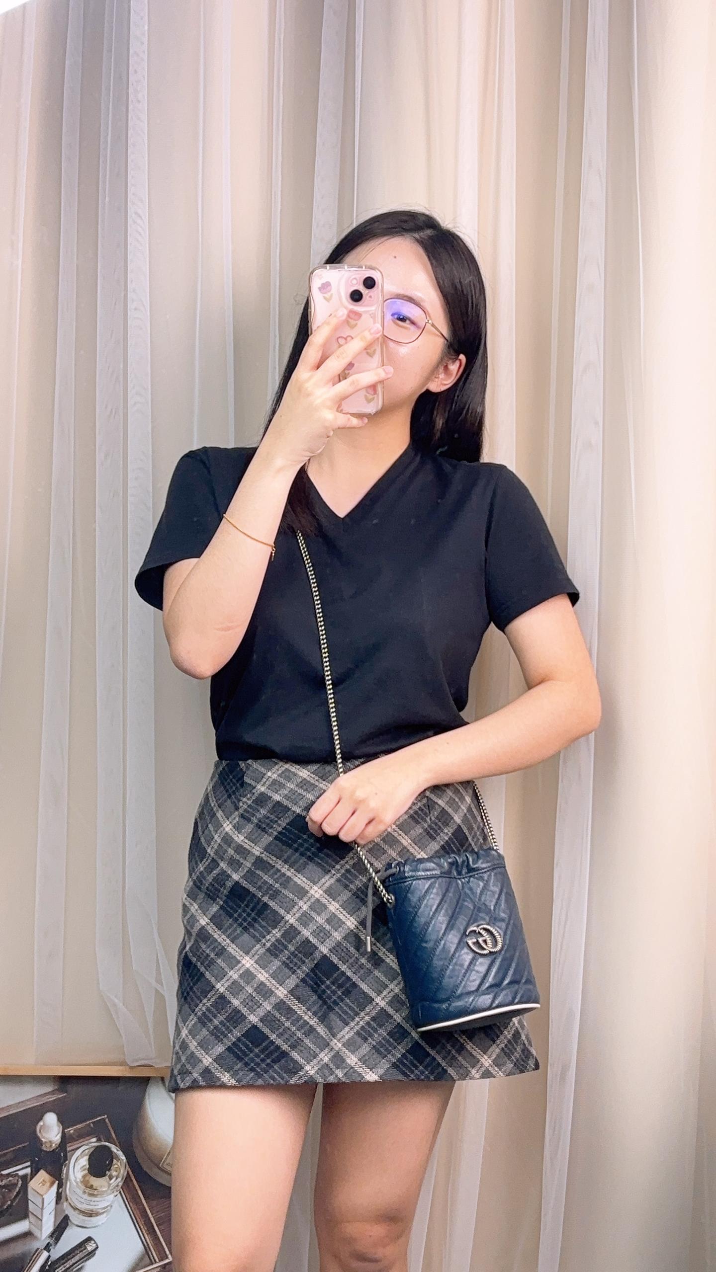 Gucci Navy Marmont Bucket Chain Bag