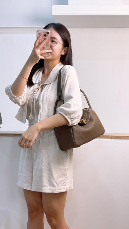 Hermes Etoupe Clemence Lindy 26 (GHW)