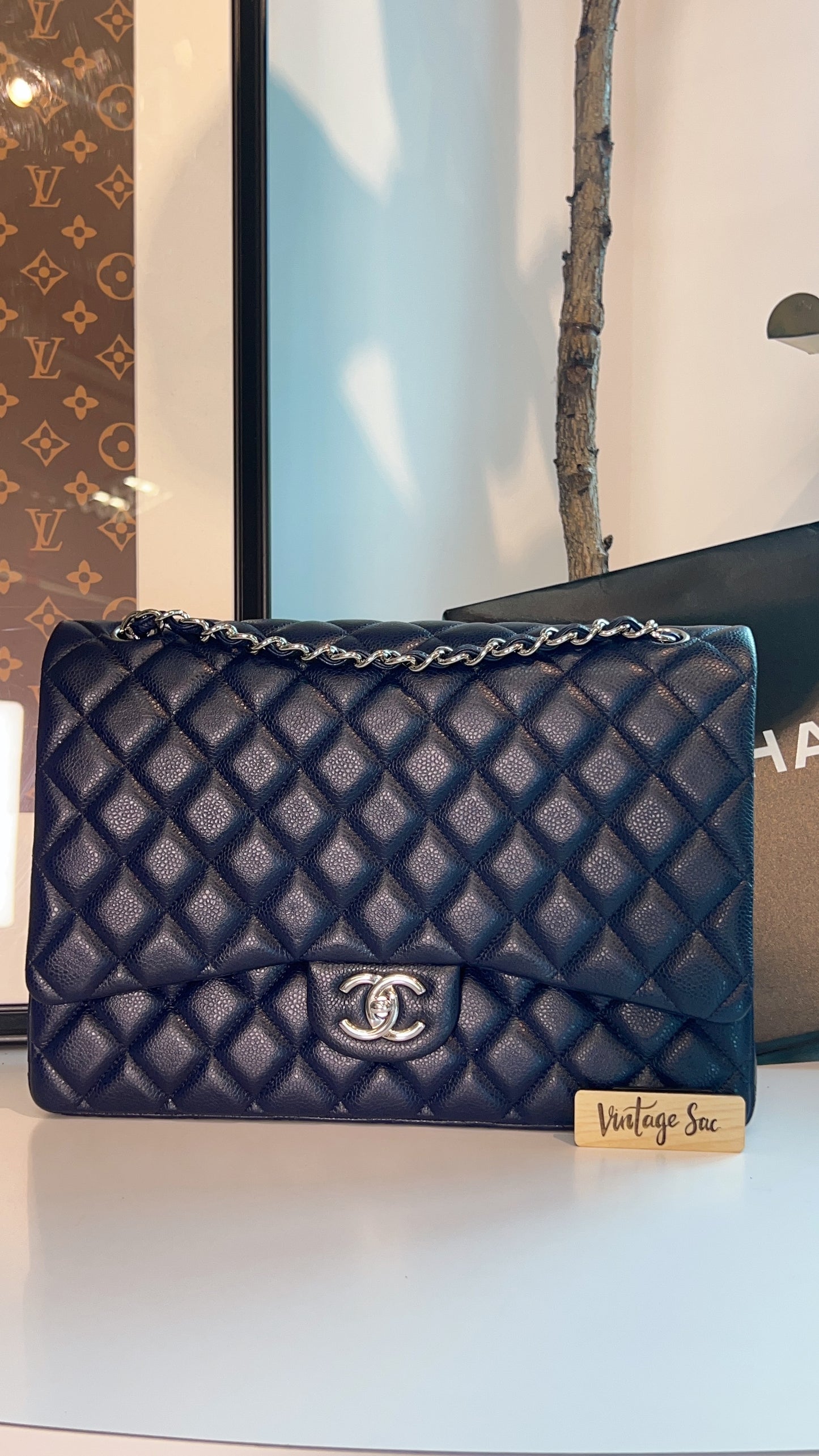 Chanel Blue Caviar Maxi CF SHW