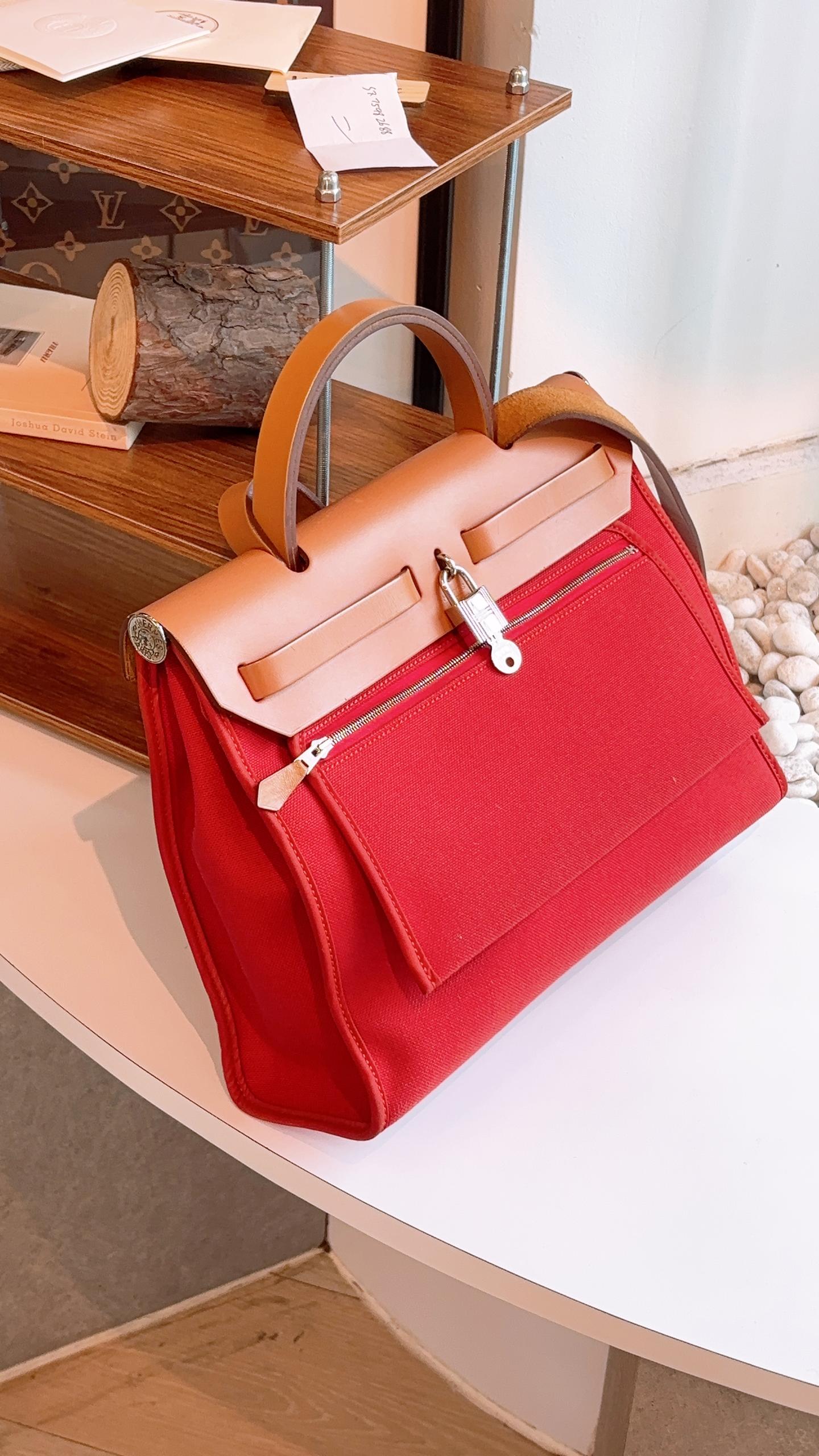 Hermes Red Herbag 31 (PHW)