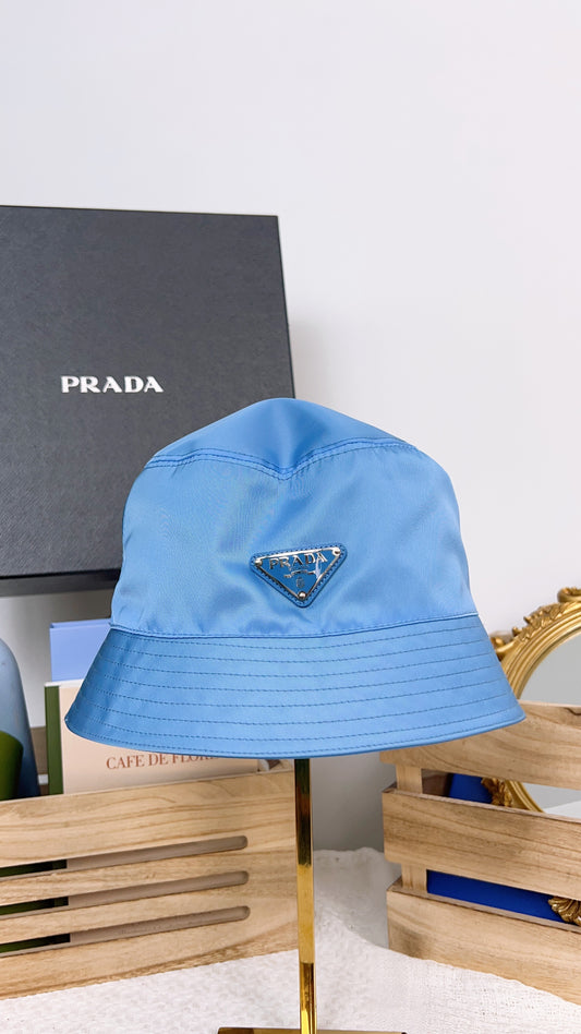 Prada Blue Nylon Bucket Hat
