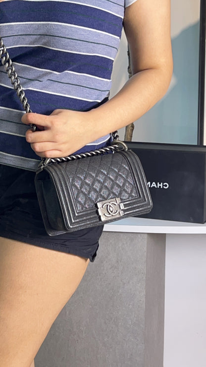 Chanel Small Boy in Dark Grey RHW
