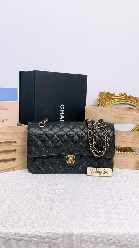 Chanel Black Caviar Medium CF GHW