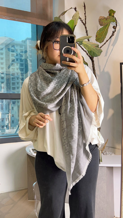 Gucci Grey Scarf