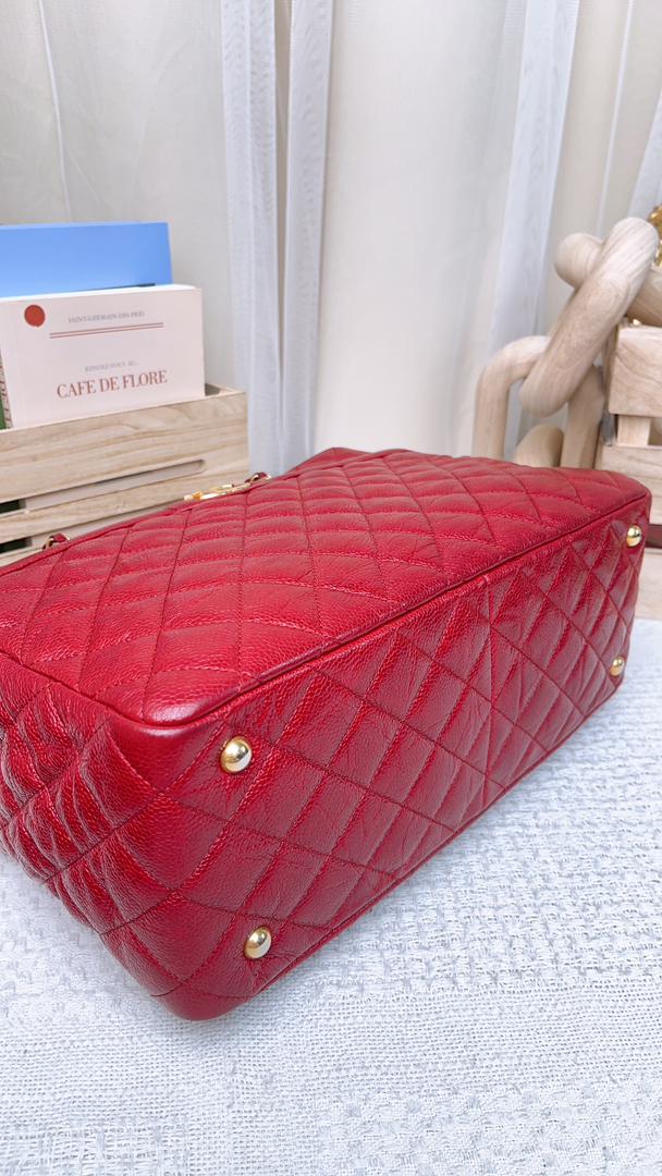 Chanel Crinkled Caviar Shopping Tote GHW