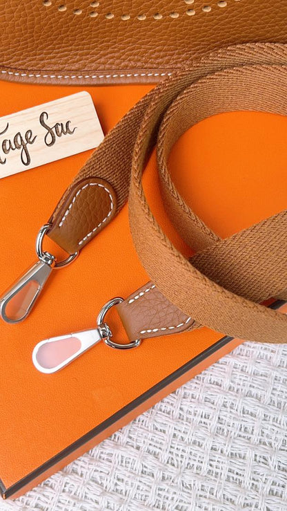 Hermes Gold Clemence Mini Evelyne (PHW)