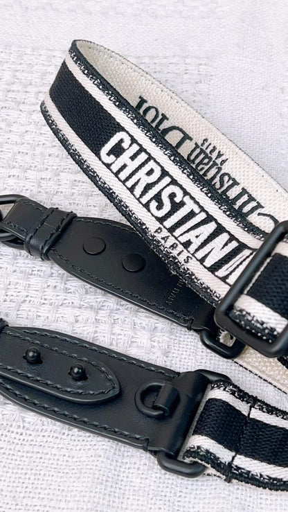 Dior Adjustable Shoulder Strap w Ring Ultramatte Black