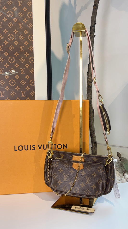 LV Monogram Rose Pink Multi Pochette