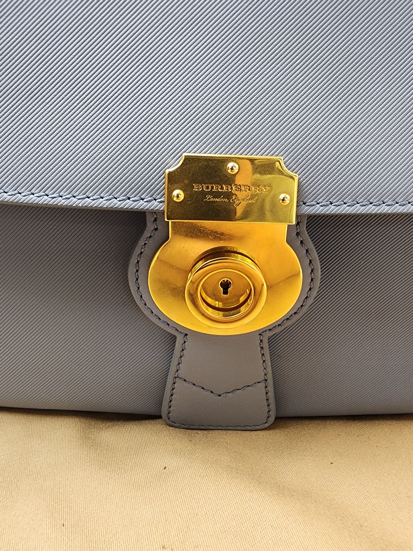 Burberry Medium DK88 Top Handle Bag in Trench Calfskin