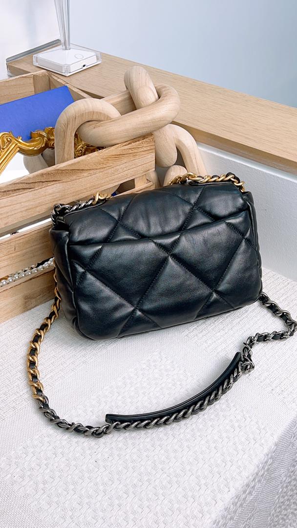 Chanel Black Small 19 Flap GHW