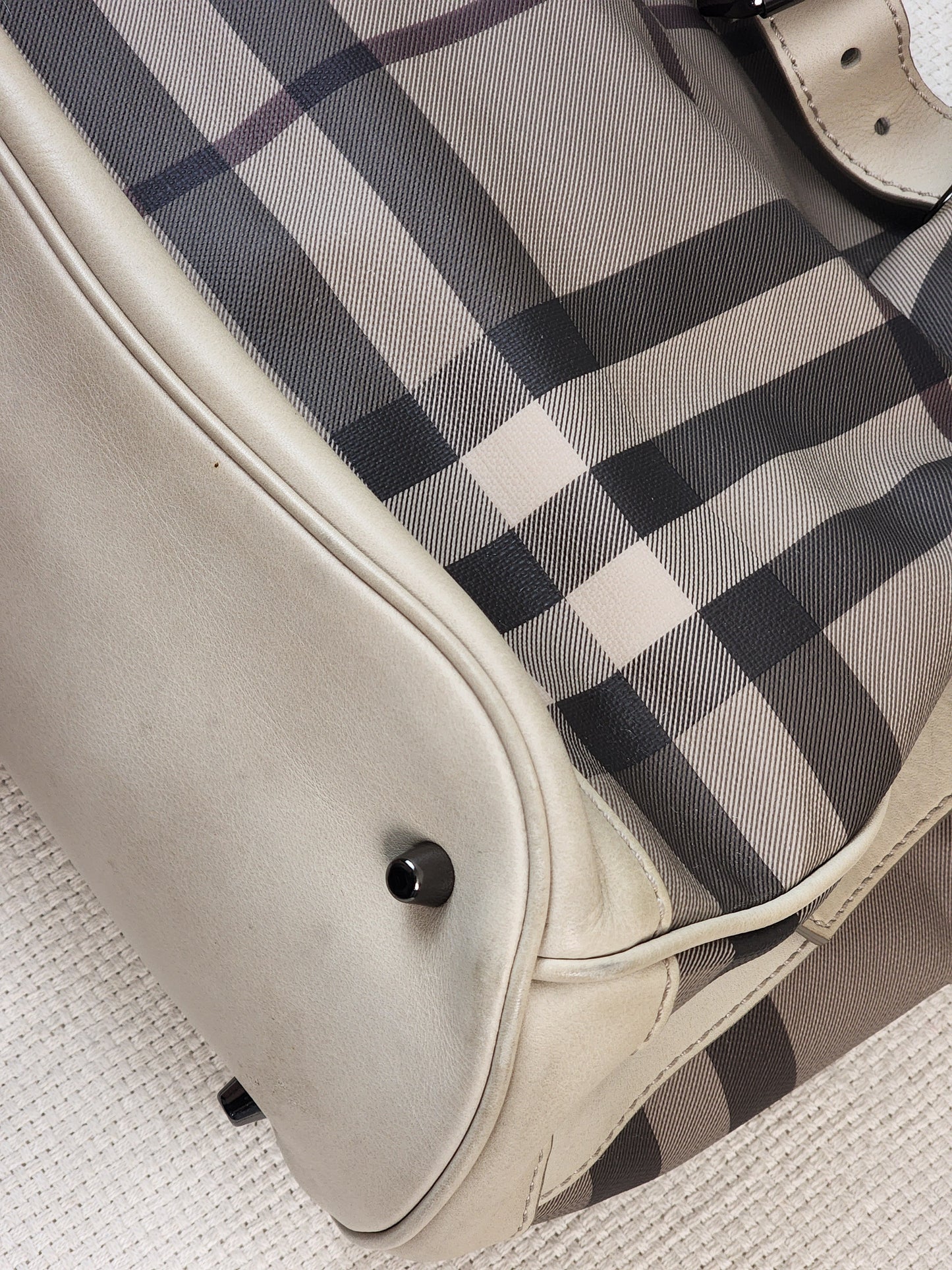 Burberry Smoked Check Walder Hobo Bag