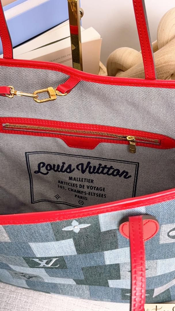 Louis Vuitton Denim Patchwork Neverfull MM
