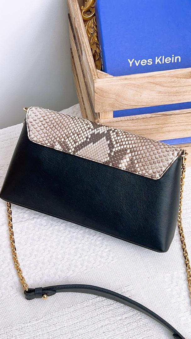 LV Black Calfskin / Python Love Note Chain Shoulder Bag