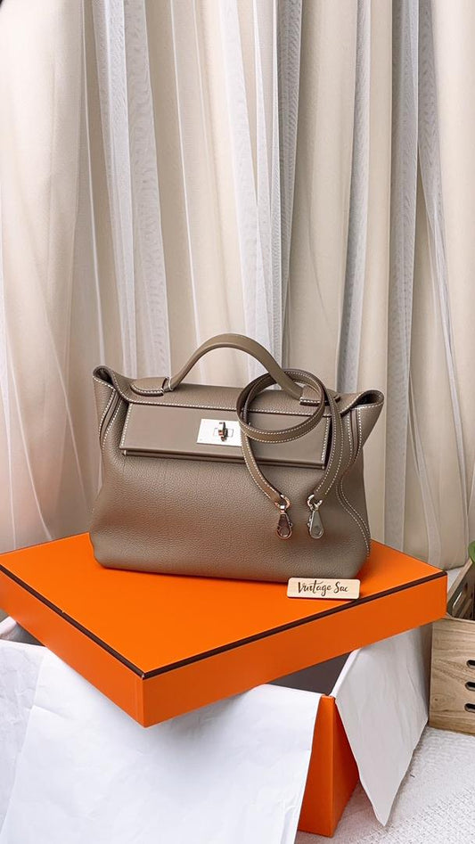 Hermes Etoupe Togo 2424 Bag 29 (PHW)