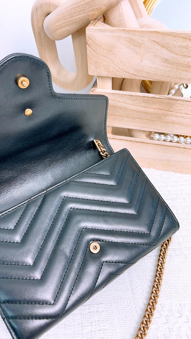 Gucci Black Marmont WOC (GHW)