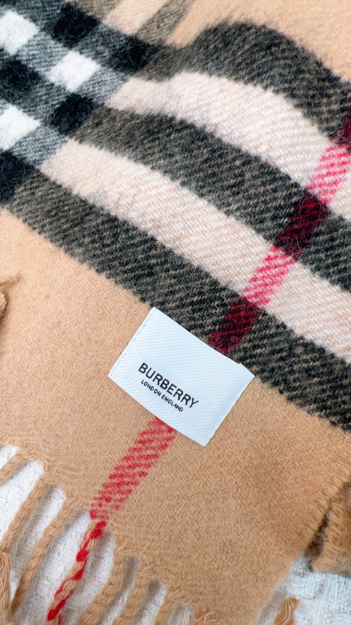 Burberry Check Cashmere Scarf