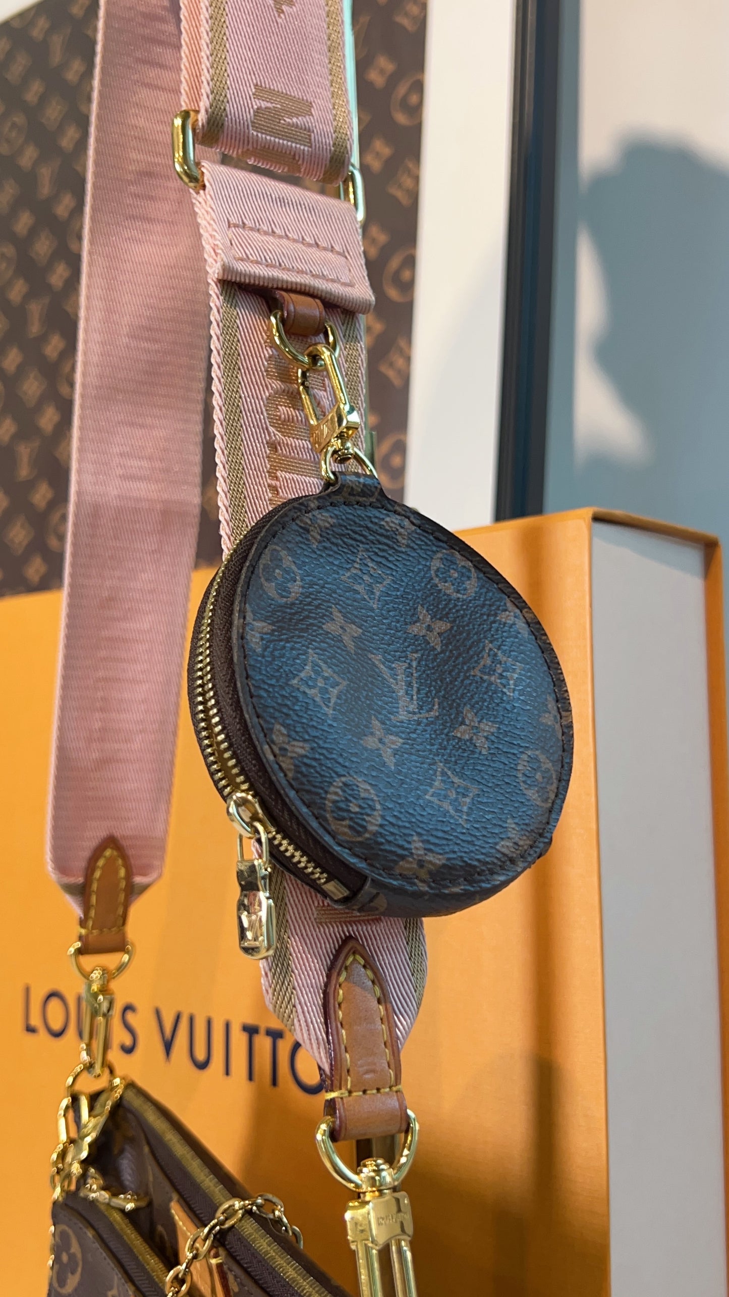 LV Monogram Rose Pink Multi Pochette