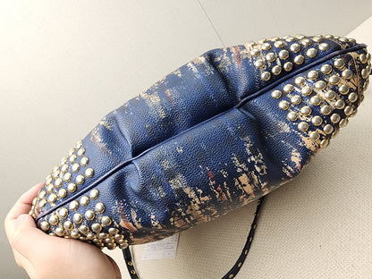 Burberry Haymarket Check Splash Studded Canterbury Tote