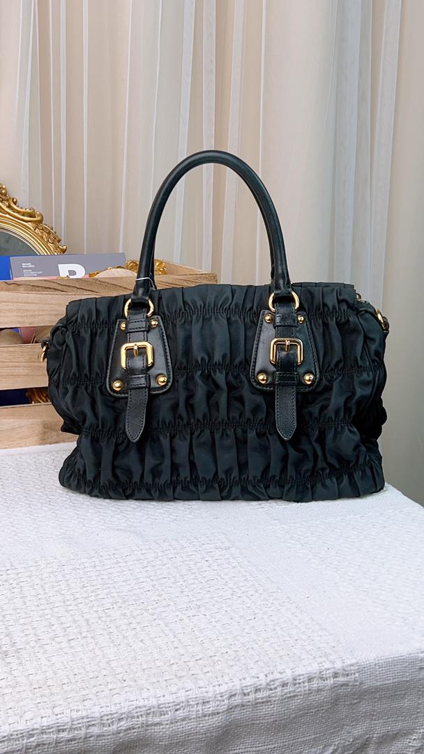 Prada Black Nylon Gaufre Tote
