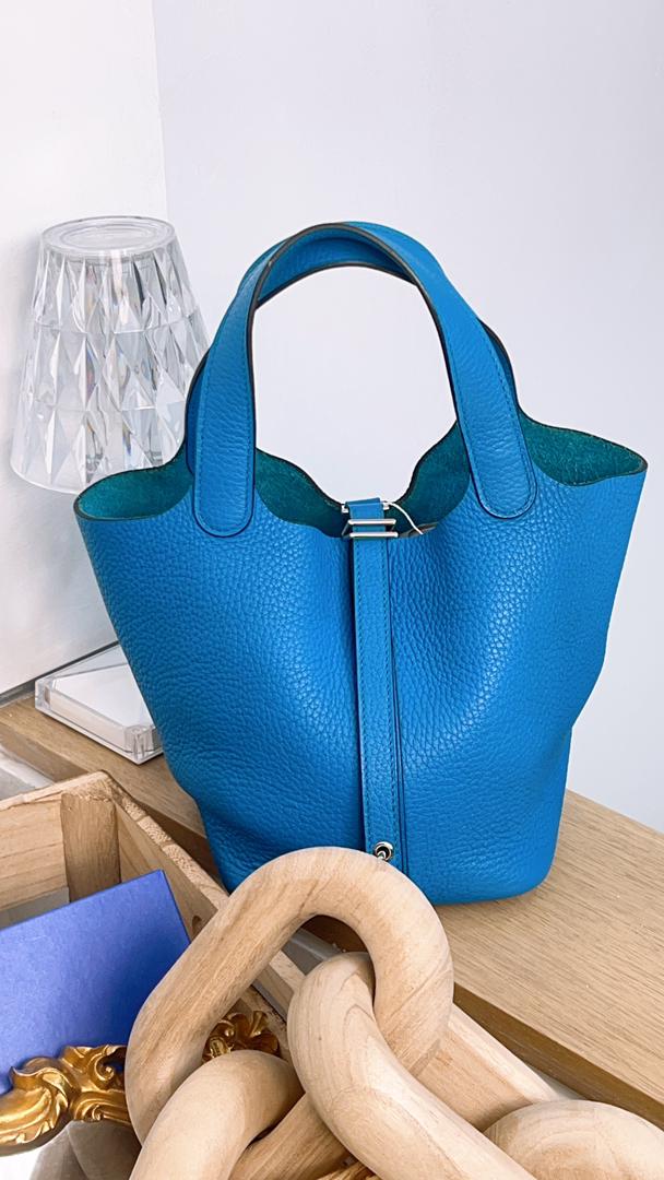 Hermes Blue Picotin 18 (Phw)
