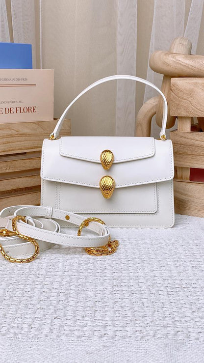 Bvlgari White Serpenti Belt Bag